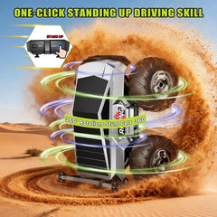 TIME4DEALS 1:16 RC truck twin motors deliver strong torque and smooth turns.
