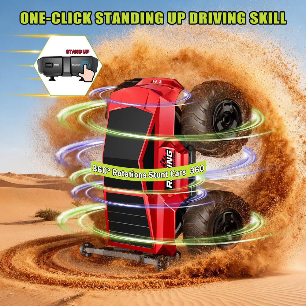 TIME4DEALS RC truck performing spins and flips for show-stopping stunts.