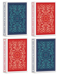Timenued 4-pack blue deck playing cards for smooth play and easy shuffle.