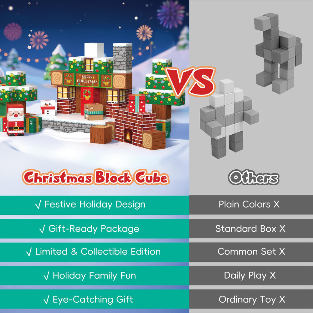 Timetome Christmas tree blocks help kids build seasonal scenes.