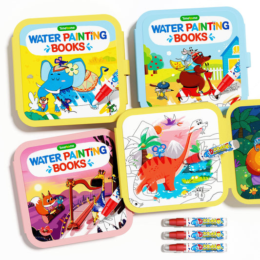 Timetome Fairy Tale water book open showing color reveal for creative play.