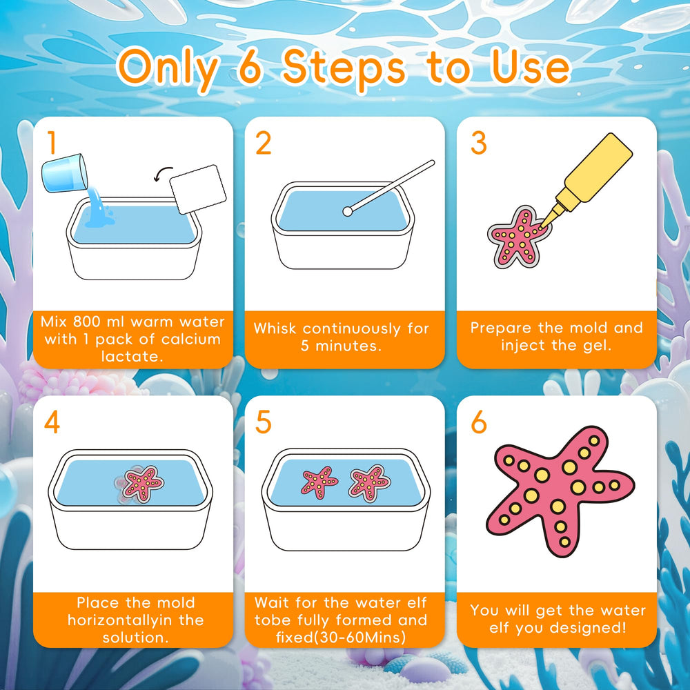Timetome Water Elf Kit aqua puffs for sensory play.