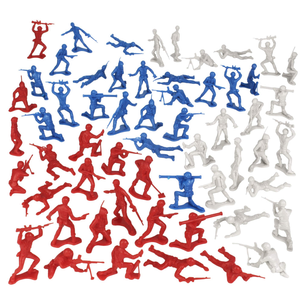 TimMee plastic army men white figures for tabletop battles