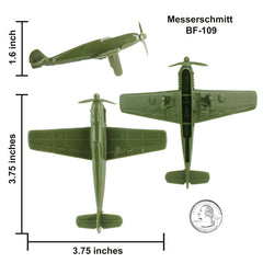 TimMee BF-109 fighter in OD Green for realistic scale battles