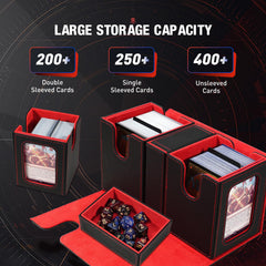 Dice tray included for easy access to game dice.