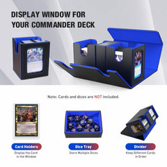 TiMOVO MTG deck box leather texture with double partitions protects and organizes decks