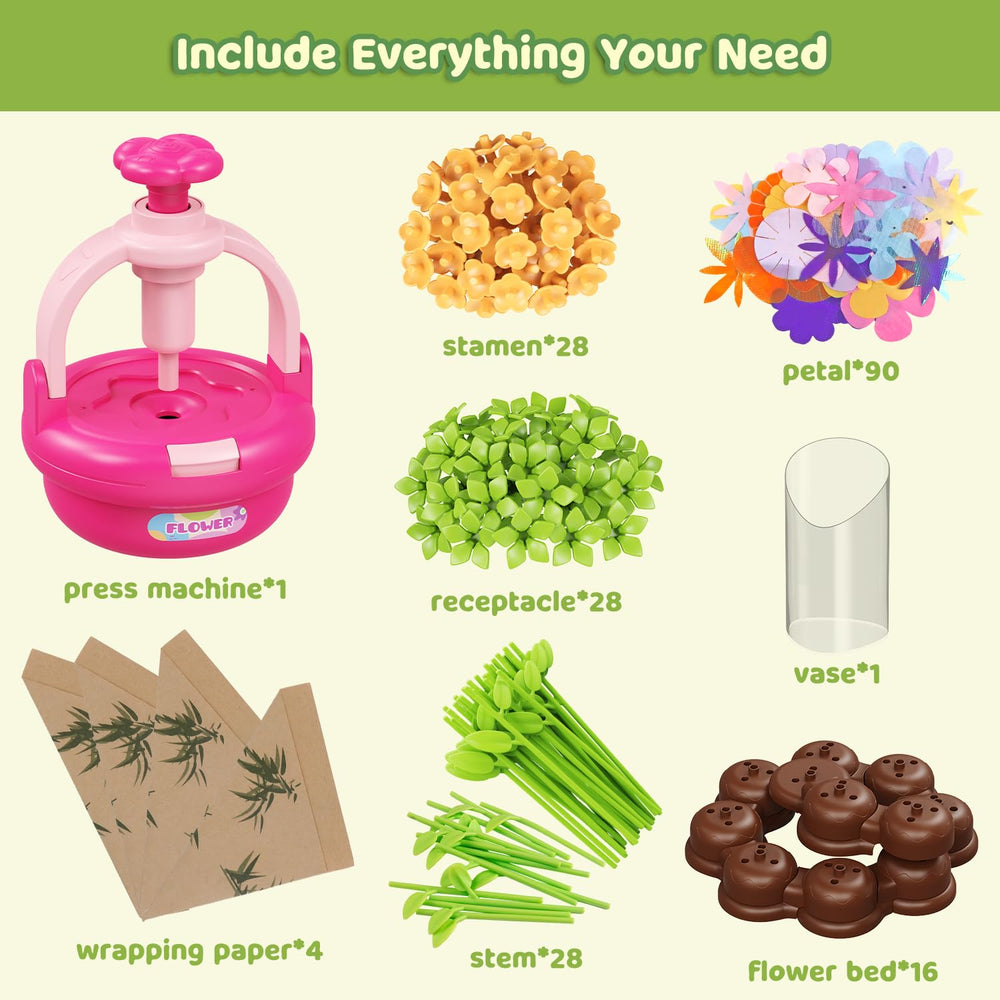 TingingYuli Flower Bed and Accessories arranged for imaginative floral design.