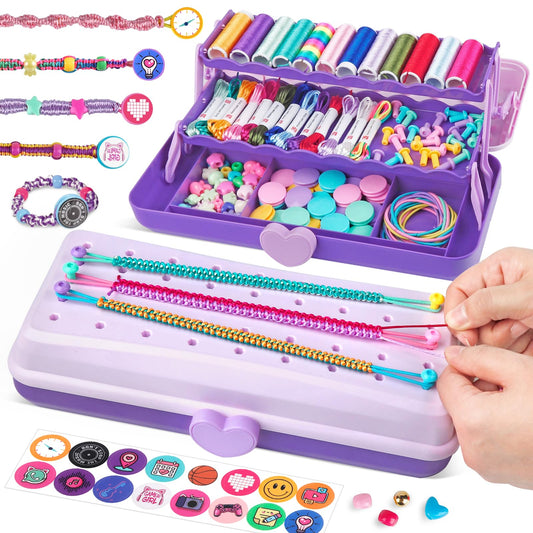 TingingYuli friendship bracelet kit with storage box keeps supplies organized for kids.