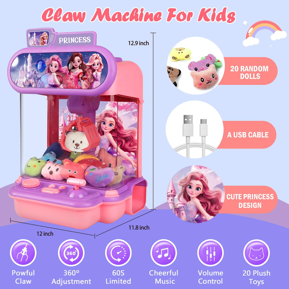 tingingyuli Princess Claw Machine uses safe ABS plastic with smooth edges