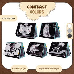TINITIGIES high-contrast baby book boosts visual engagement during play.
