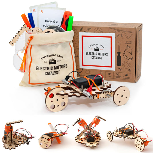 Tinkering Labs Robotics Kit front view boosts curiosity with hands-on engineering learning.