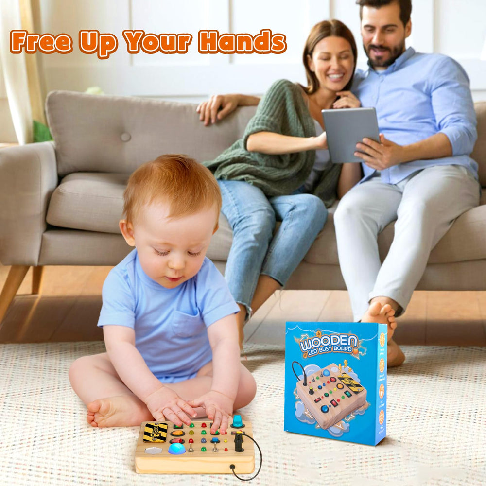 TINTECUSA Busy Board's colorful setup inspires curious, sensory-rich learning.