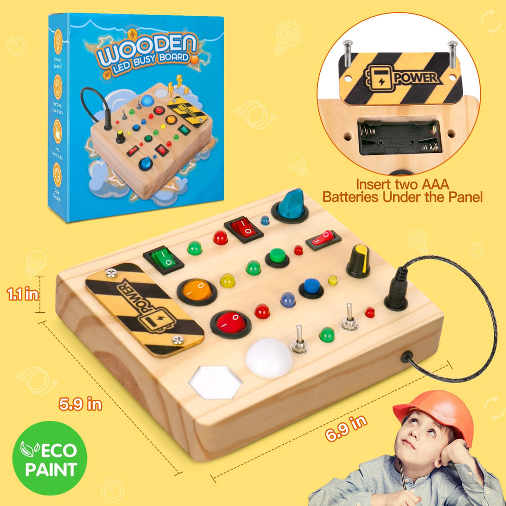 TINTECUSA Busy Board supports imaginative play and development during daily activities.