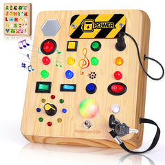 TINTECUSA Busy Board LED light close-up showing engaging switches for travel learning.