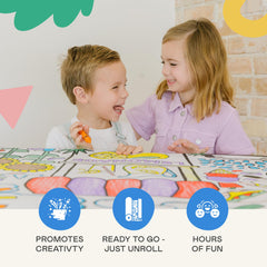 Tiny Expressions coloring banner wall-hanging doubles as an easy keepsake.