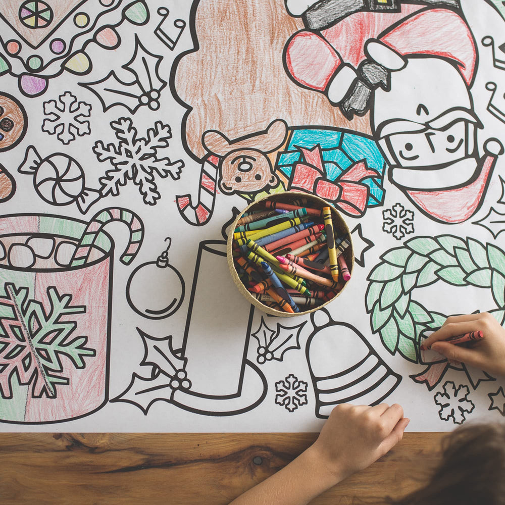 Tiny Expressions durable thick paper supports lively coloring with crayons.