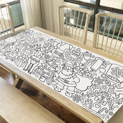 Tiny Expressions giant 30x72 poster tablecloth ideal for big group coloring.