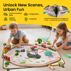 Tiny Land city play mat unfolds to boost imaginative storytelling