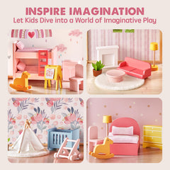 Tiny Land bedroom furniture supports routines and pretend sleepovers