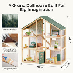 Tiny Land wooden build ensures durable, safe toy for daily use.