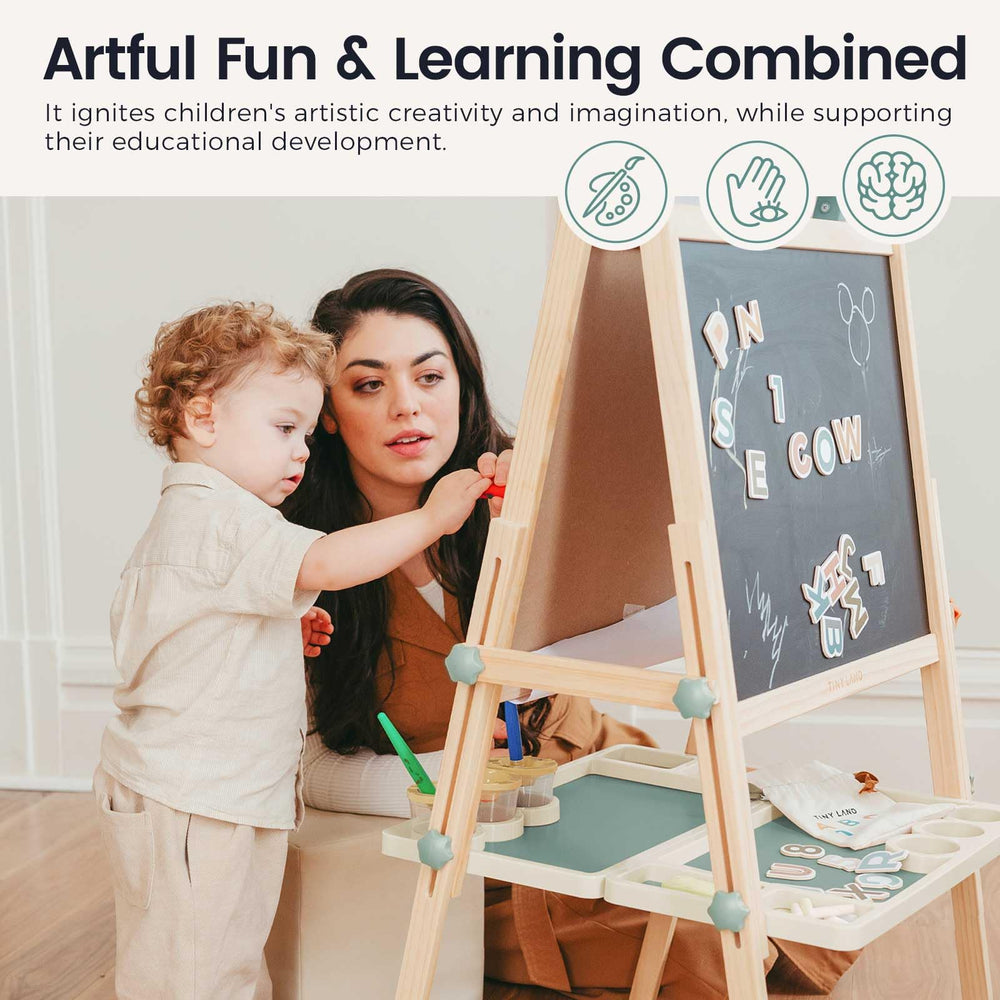 Height-adjustable Tiny Land easel suitable for children aged 3 to 8