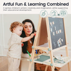 Height-adjustable Tiny Land easel suitable for children aged 3 to 8