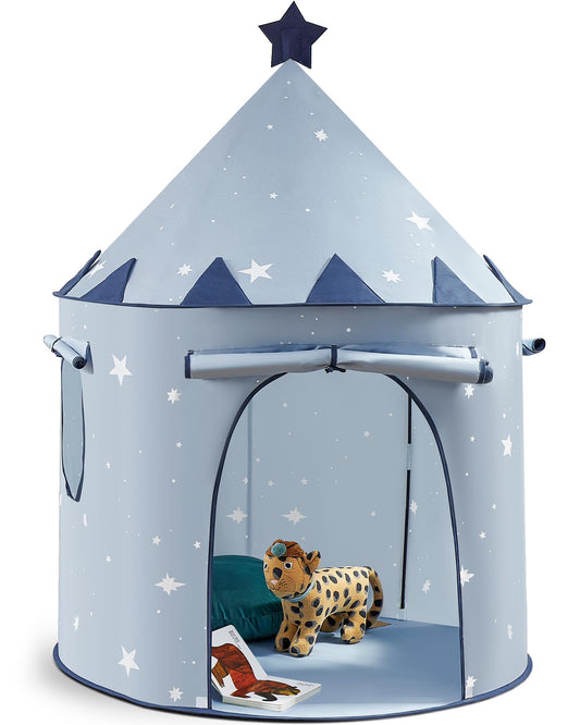 Tiny Land Kids Play Tent with starry sky for imaginative indoor play.