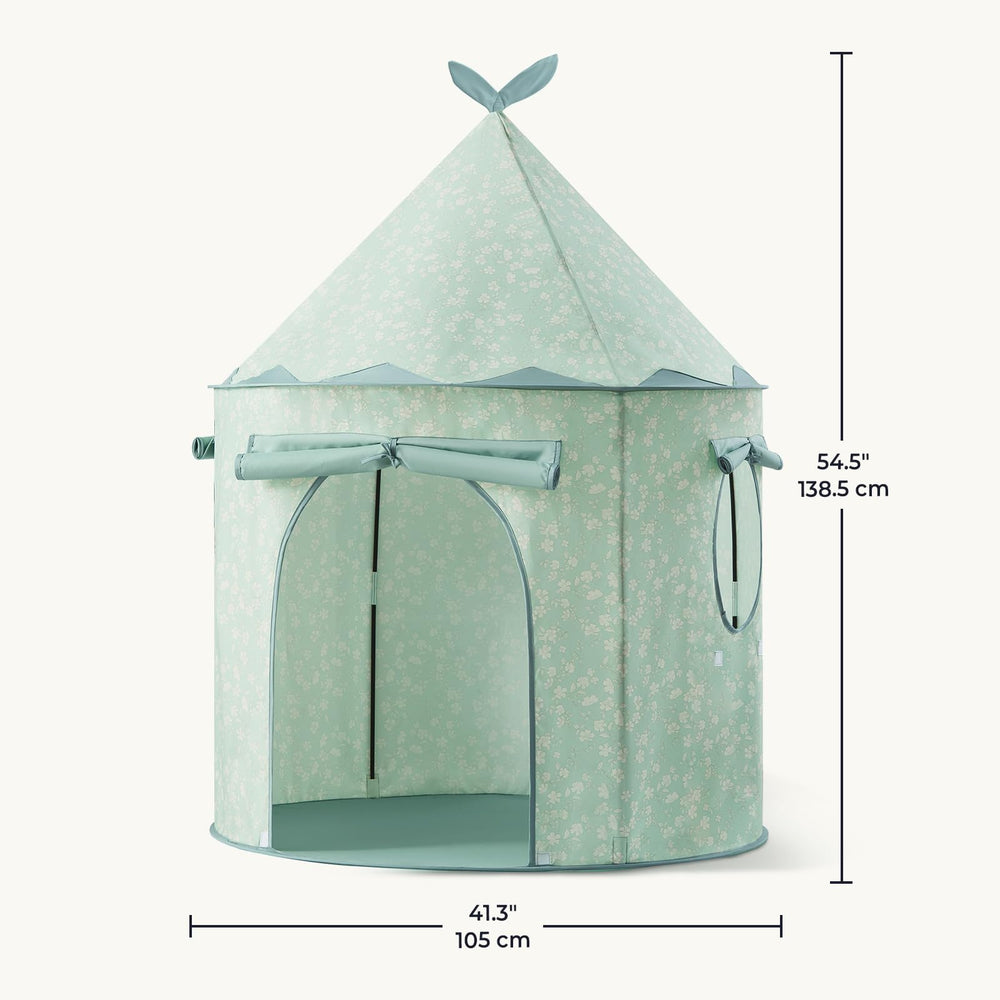 Tiny Land Kids Play Tent two windows; breathable design for airy play.