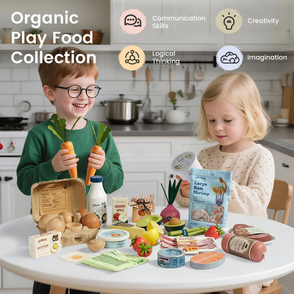 Tiny Land wooden lemon for imaginative cooking and color recognition.