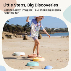 Tiny Land stepping stones—non-slip base boosts safety during obstacle courses.
