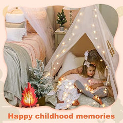 Tiny Land Teepee pine poles provide sturdy structure for active play