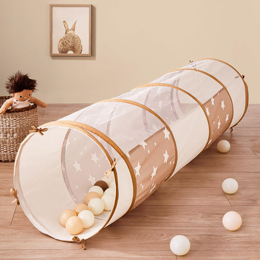 Tiny Land tunnel toy indoors setup invites safe, spacious crawling for toddlers