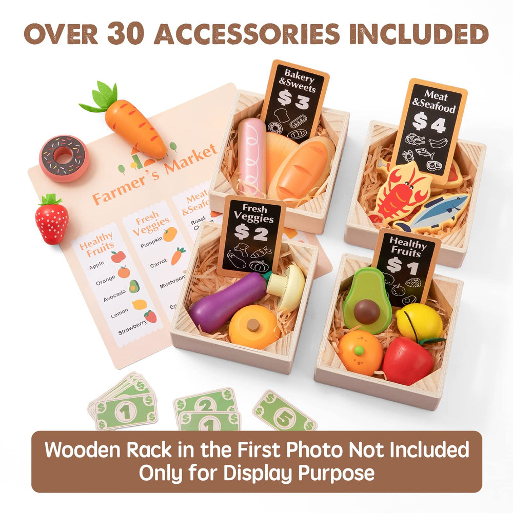 Tiny Land wooden play food avocados for healthy meal conversations and creative play.