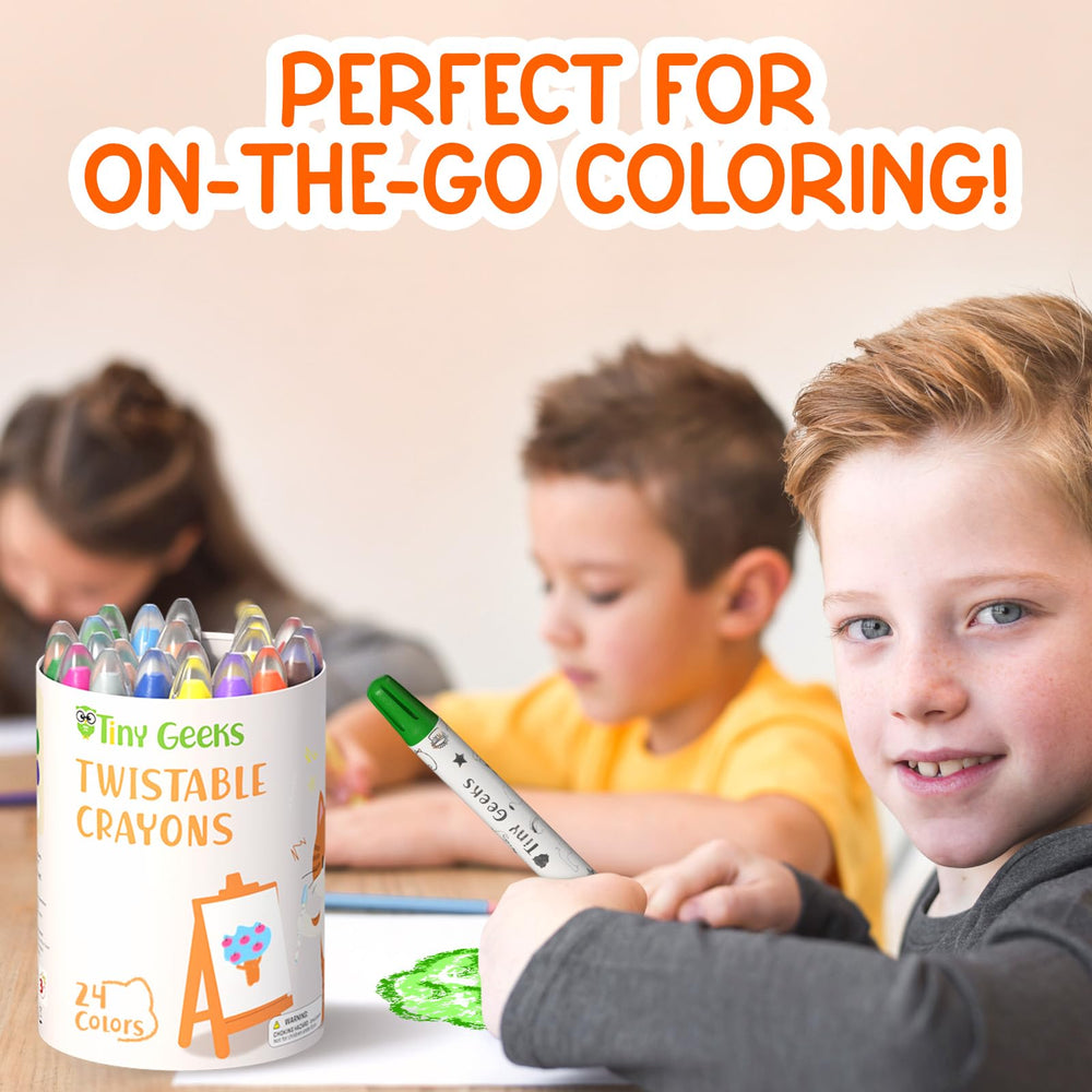 TinyGeeks vibrant rainbow colors — engage color recognition and imaginative drawing.