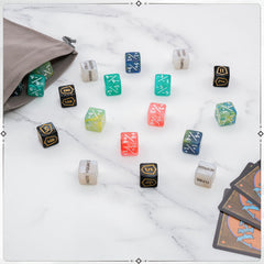 Tinzum colorful D6 dice aid color coding during games.