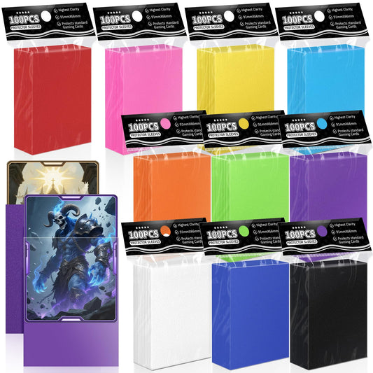 TiopLior 1000ct sleeves matte front view for clear MTG card protection.