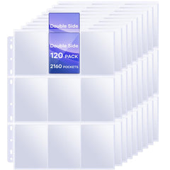 TiopLior 120-pack double-side display front view showing 18 cards per page for quick access