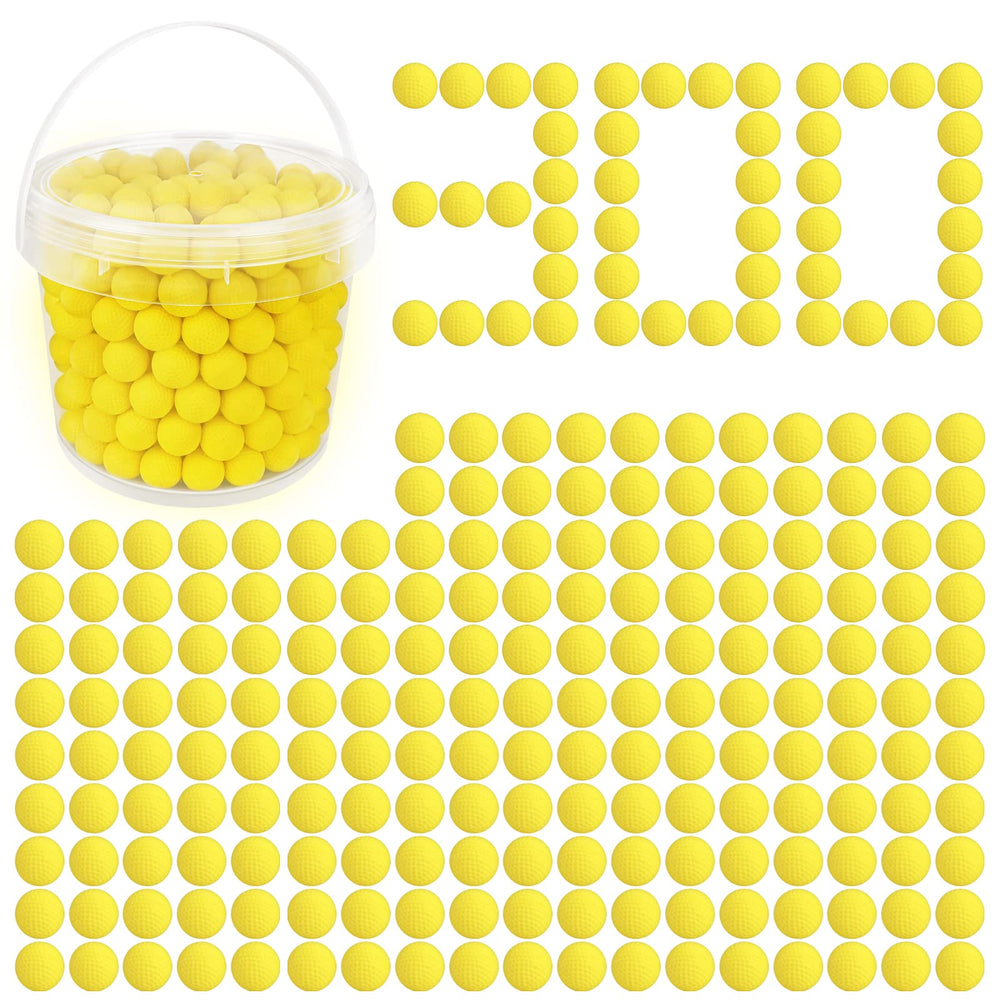 TiopLior 300-round yellow foam balls for Nerf Rival play, high visibility.