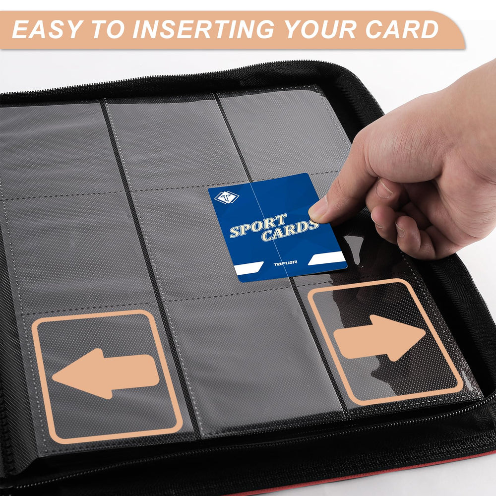 TiopLior standard pockets fit 2.5 x 3.5 inch cards securely.