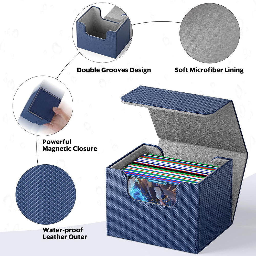 Capacity to hold up to 100 single-sleeve MTG cards or 80+ double-sleeved cards.