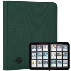TiopLior green binder front cover with 432 pockets for organized collections.