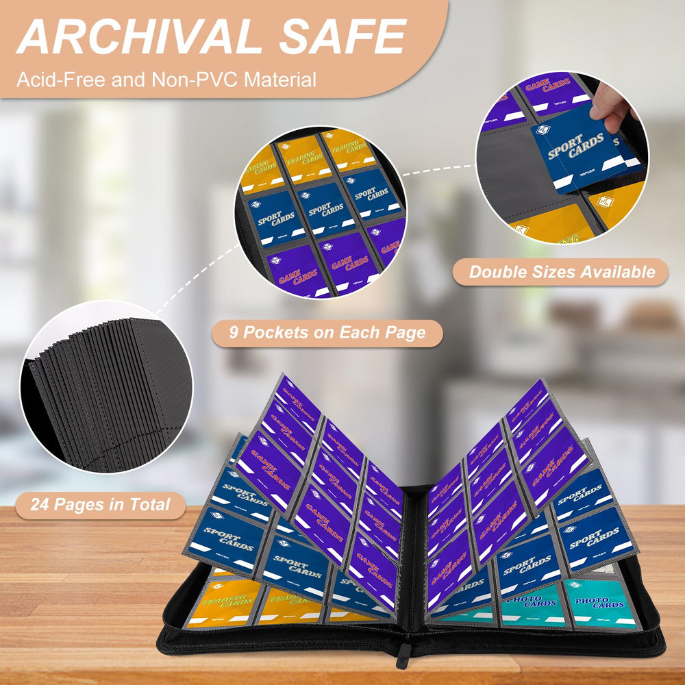 TiopLior Zip MTG binder material appears archival-safe and durable