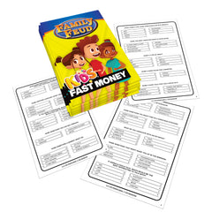 Tipsy Land Imagination Gaming Family Feud fast money cards ready for rounds.