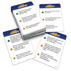 Tipsy Land trivia cards with 550+ clips and questions.