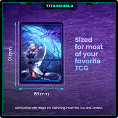 TitanShield archival-grade non-PVC sleeves preserve card quality.