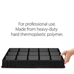TitanShield stackable trays side view illustrating compact storage and easy stacking