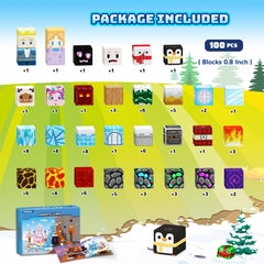 Titoclar Winter Blocks glow-dark caverns reveal glowing details during dim play.