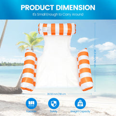 TIWISSES inflatable hammock with bottom mesh keeps you cool while floating