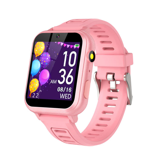Tixpc Kids Smart Watch camera view, showcasing kid-friendly design and photo-taking capability.