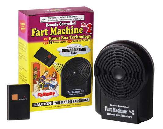 T.J. Wisemen fart machine with Boom Box delivers louder, lifelike sounds for pranks